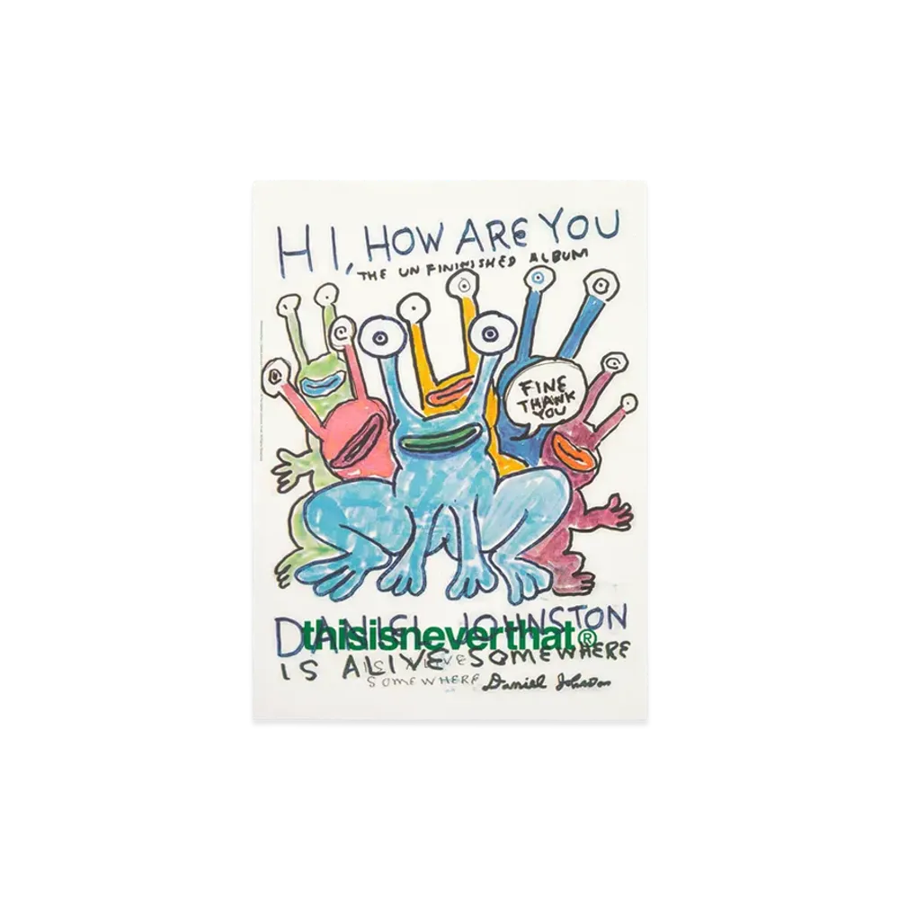 thisisneverthat TNT Daniel Johnston Frogs Risograph Poster "Multi"
