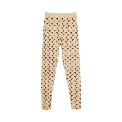 Marine serre MOON PRINTED JERSEY STIRRUP LEGGINGS "TAN"