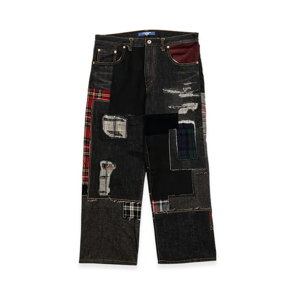 JUNYA WATANABE MAN Patchwork Jeans "Black/Red/Cream"