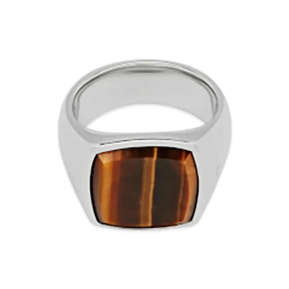 TOM WOOD Cushion Tiger Eye Men "Silver"