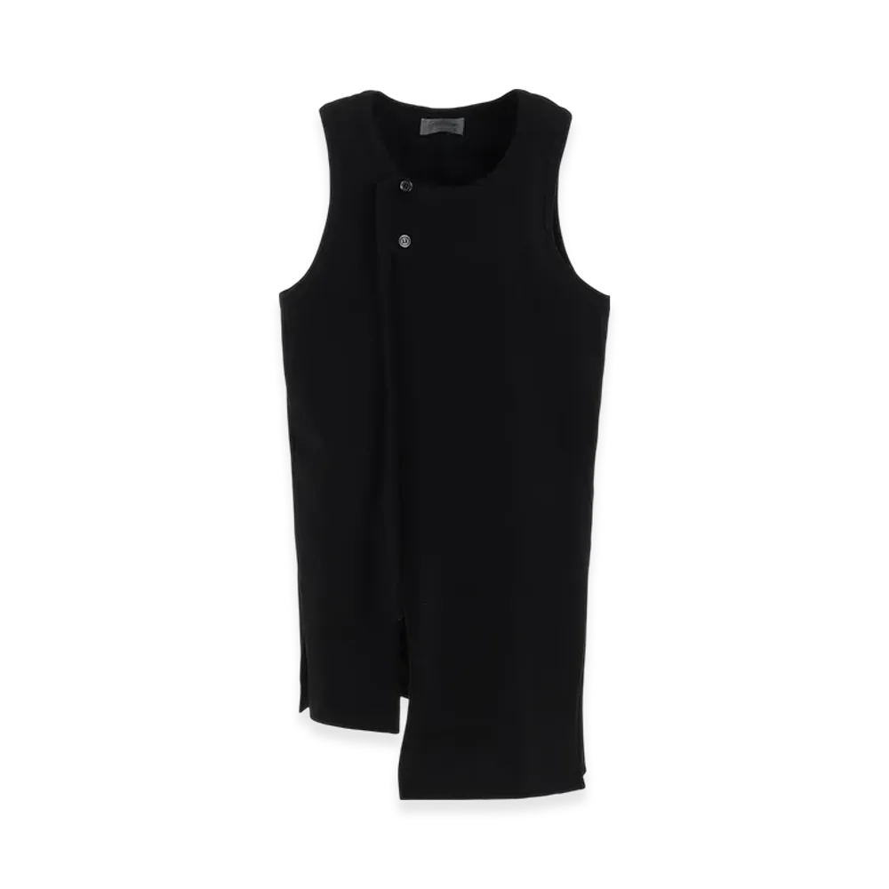 Yohji Yamamoto POUR HOMME American Single Jersey Binder Sleeveless T "Black"