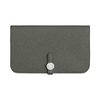 Hermes Dogon Duo Wallet "Gris Meyer"