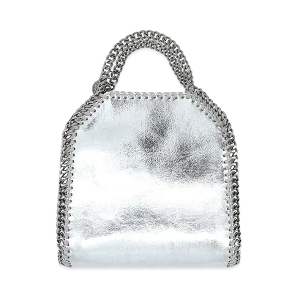 STELLA McCARTNEY Farabella Tiny Tote "Metallic Silver"