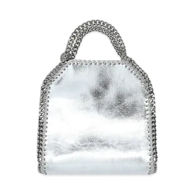 STELLA McCARTNEY Farabella Tiny Tote "Metallic Silver"