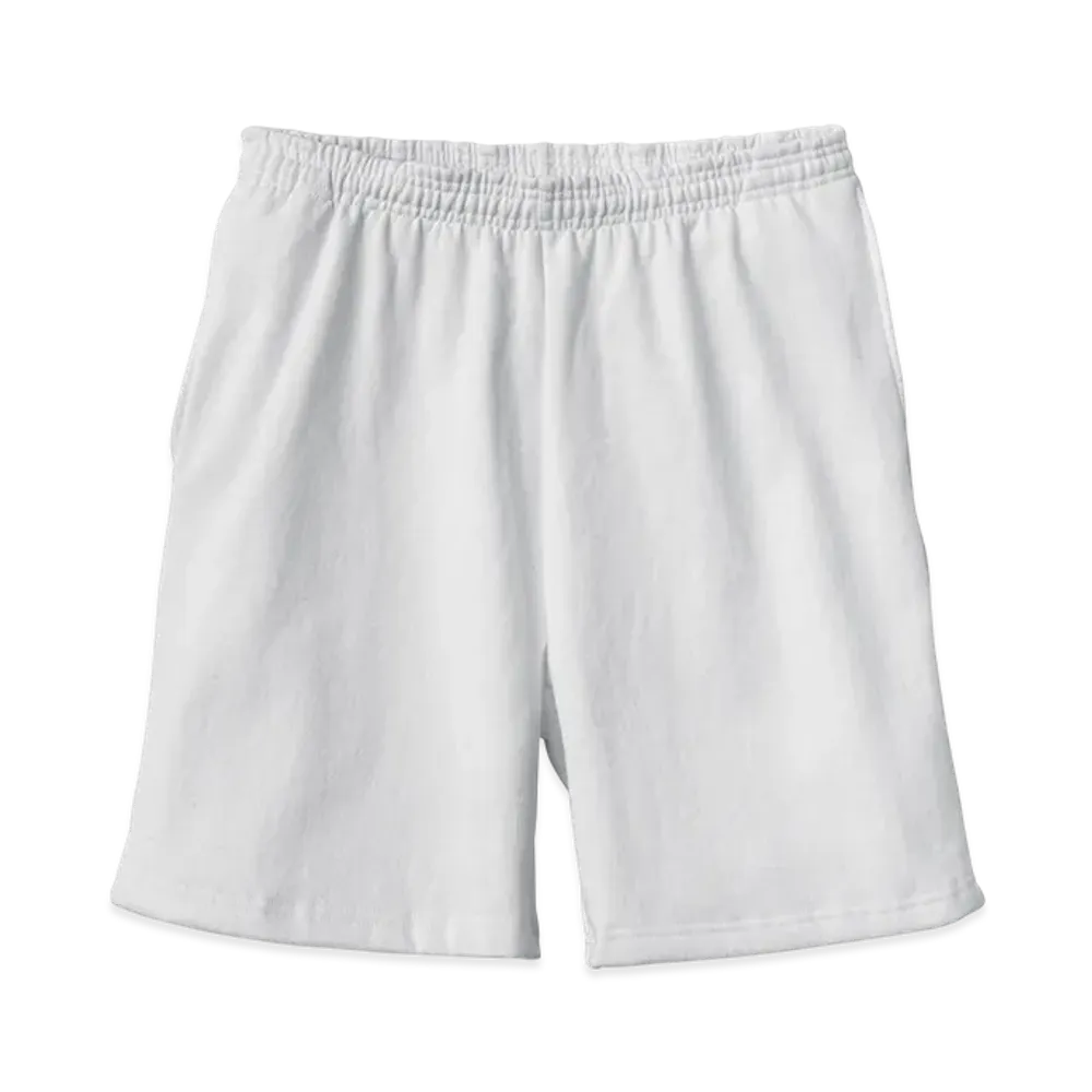 Los Angeles Apparel 14OZ Heavy Fleece Sweat Shorts Piece Dye "White"
