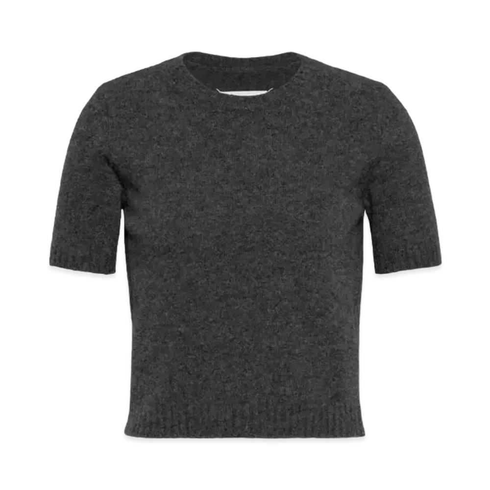 Maison Margiela Men's Washed Lambswool Top "Charcoal"