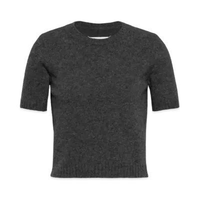 Maison Margiela Men's Washed Lambswool Top "Charcoal"
