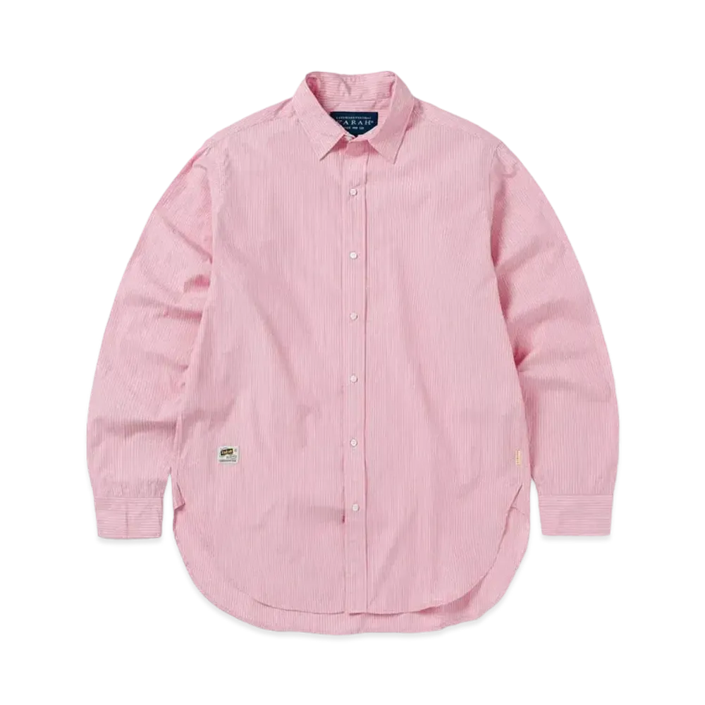 thisisneverthat x FARAH Striped Shirt "Pink"