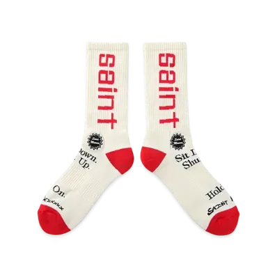 SAINT Mxxxxxx Socks Sit Down "Ecru" SM-HR8-0000-106