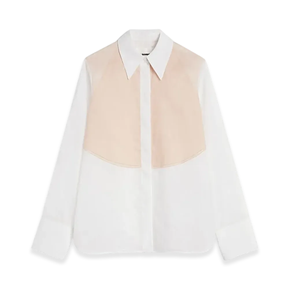 Jil Sander Cotton Muslin Shirt "Optic White"