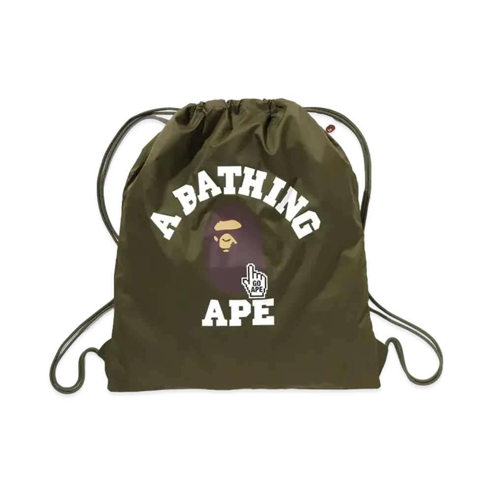 A BATHING APE Go Ape Pointer College Knapsack "Olive"