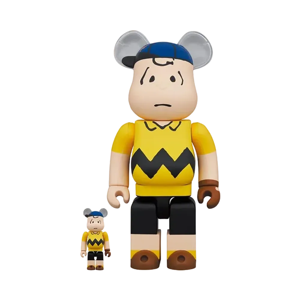 Bearbrick MLB x PEANUTS Charlie Brown (NEW YORK METS) 100% & 400%