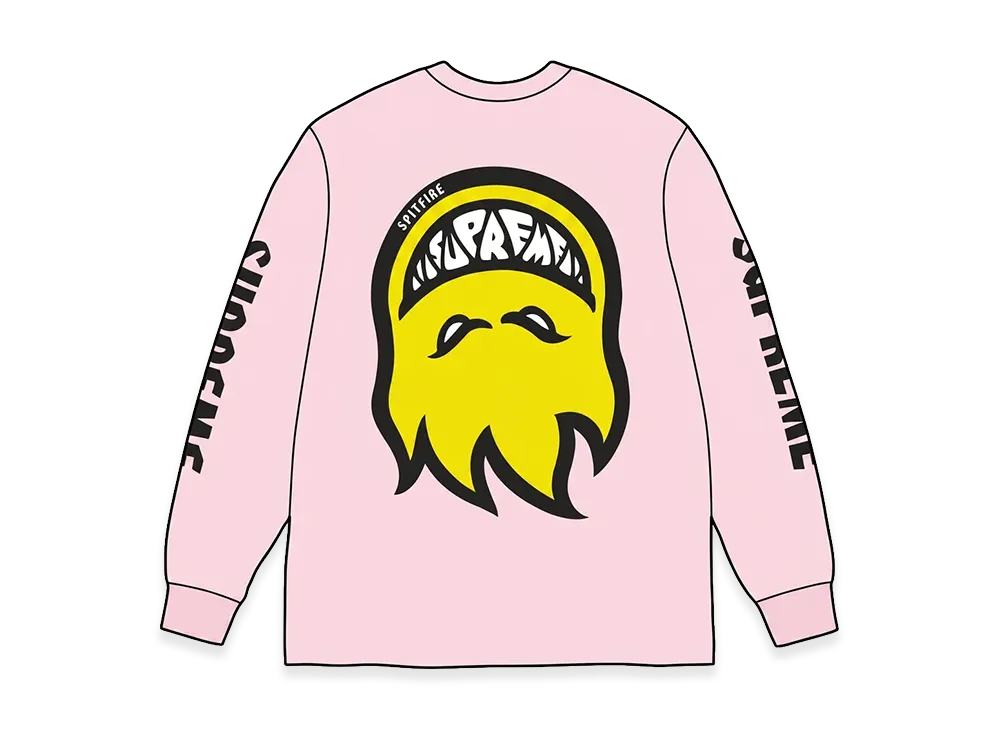 Supreme x Spitfire L/S Tee "Light Pink"