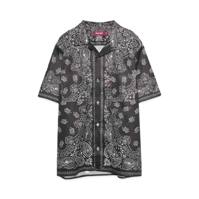Hide and Seek Bandana Pattern S/S Shirt(24ss) "BLACK"