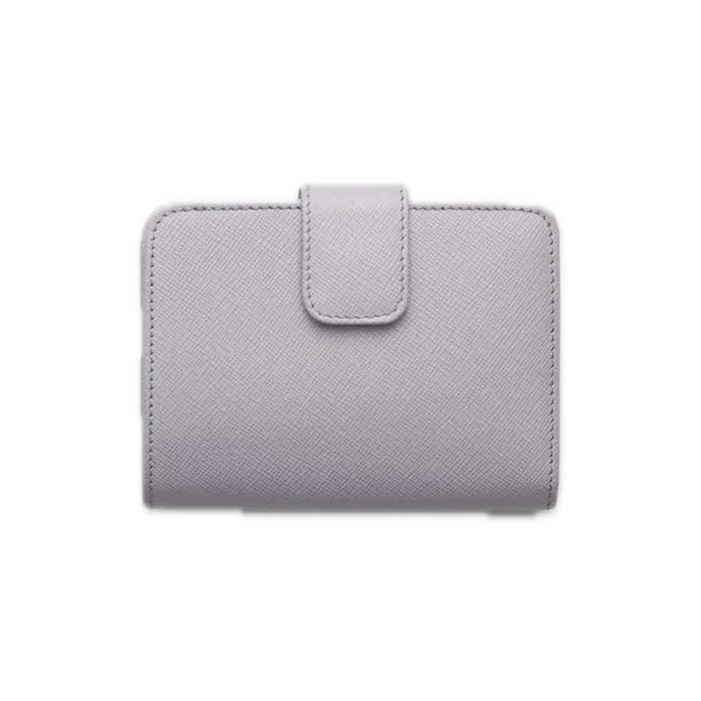 PRADA Saffiano Triangle Wallet "Pastel Purple"