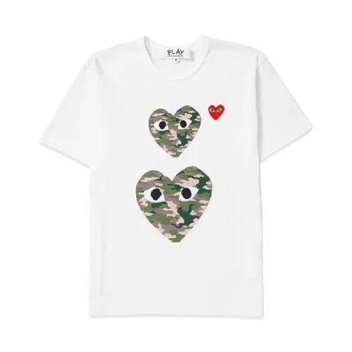 PLAY COMME des GARCONS Cotton Jersey Print "White/Camoufla"