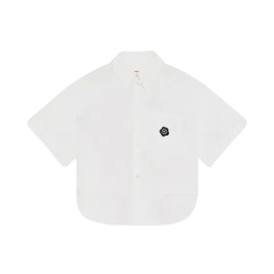 KENZO 'BOKE FLOWER 2.0' Cropped Shirt "White"