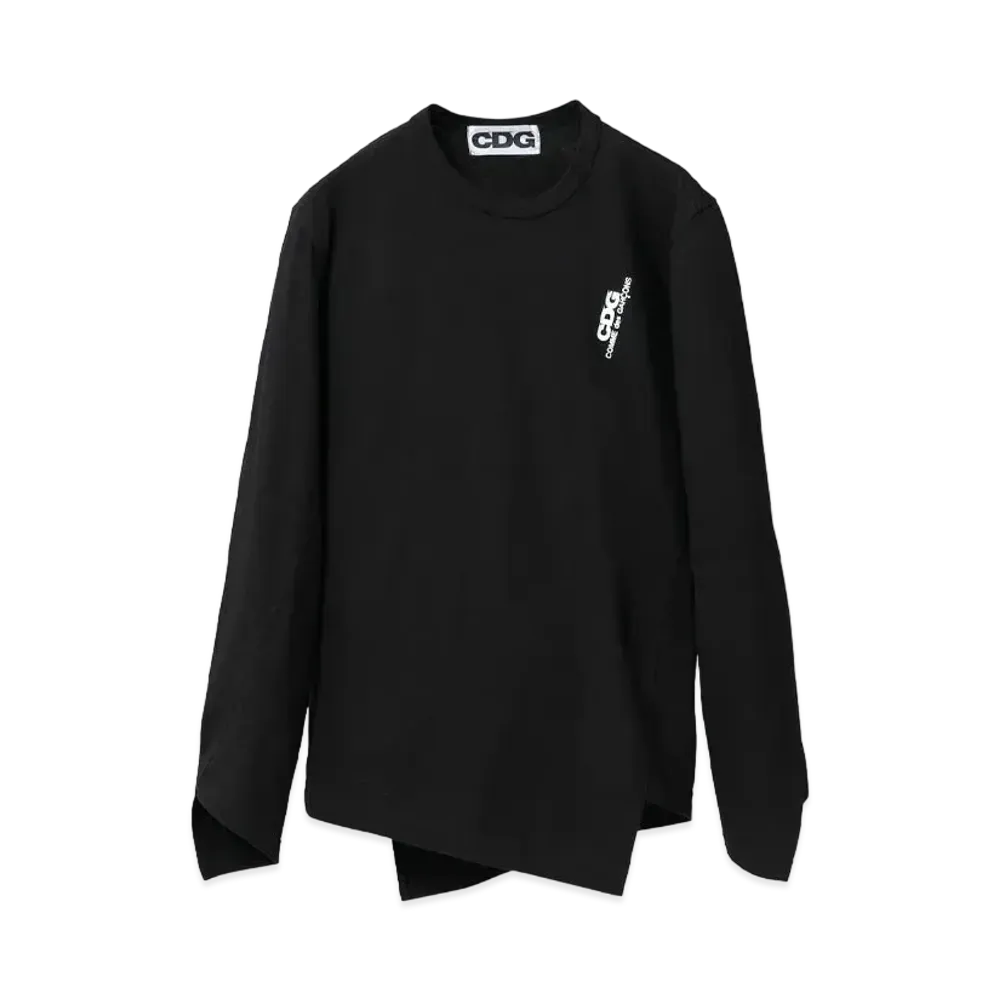 CDG Bias Long Sleeve T-Shirt "Black"