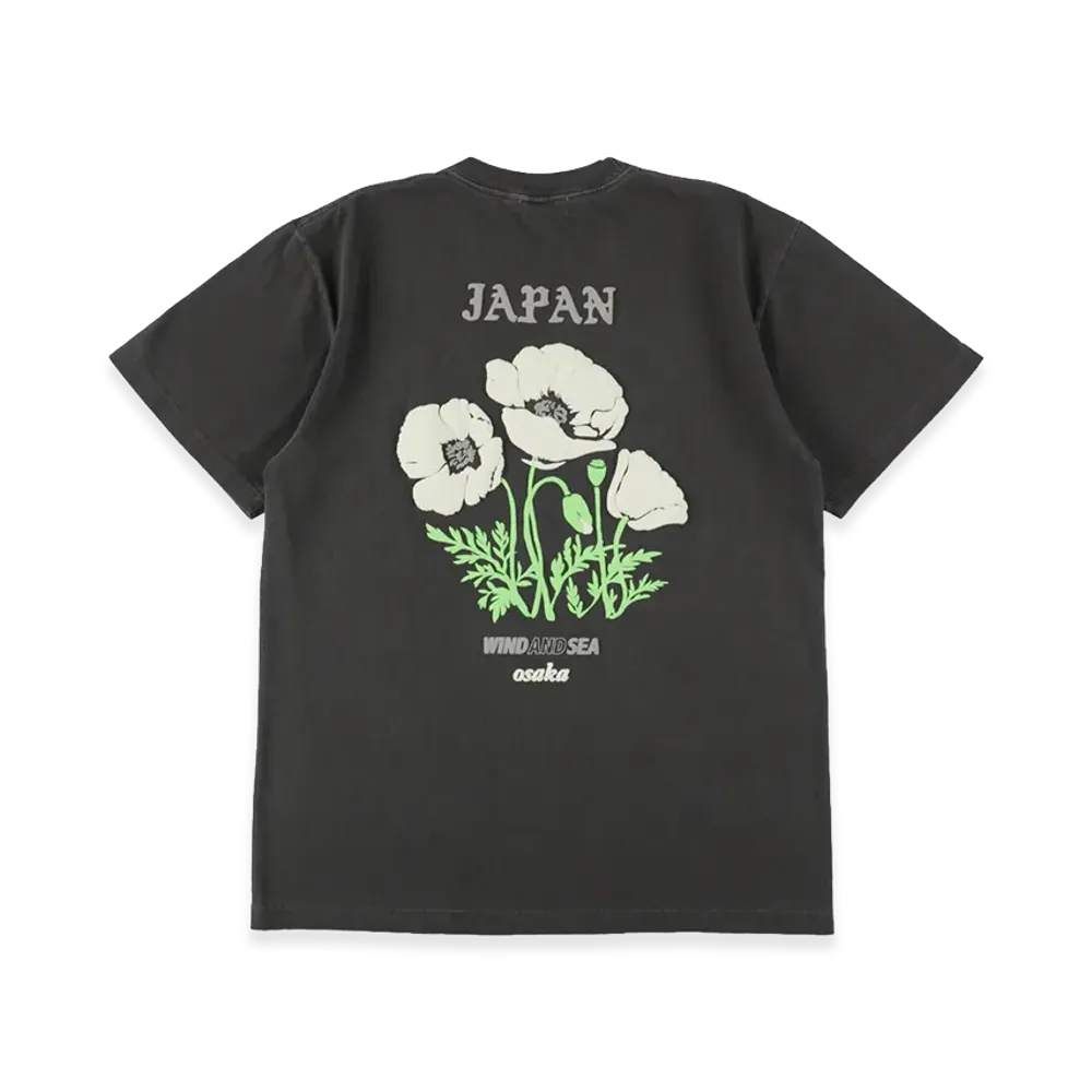 WIND AND SEA Flower Osaka S/S Tee "Black/White"
