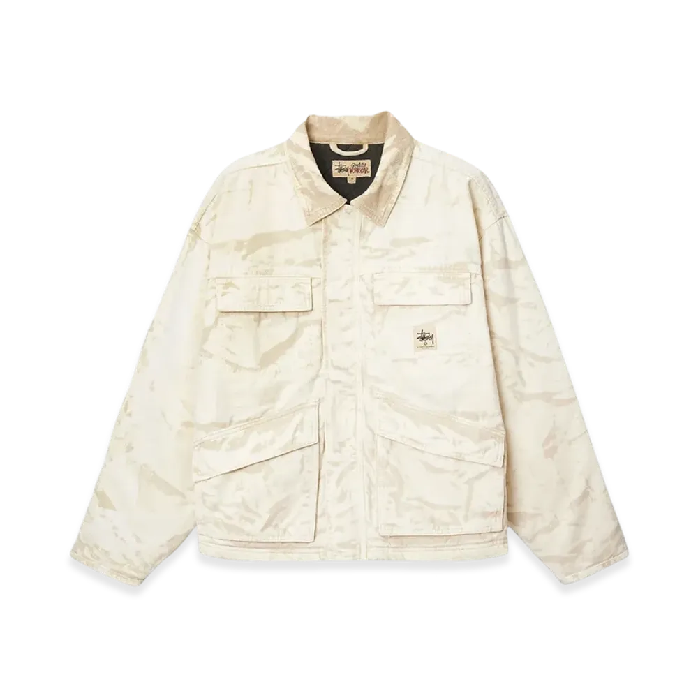 Stussy Distressed Canvas Shop Jacket "Khaki"