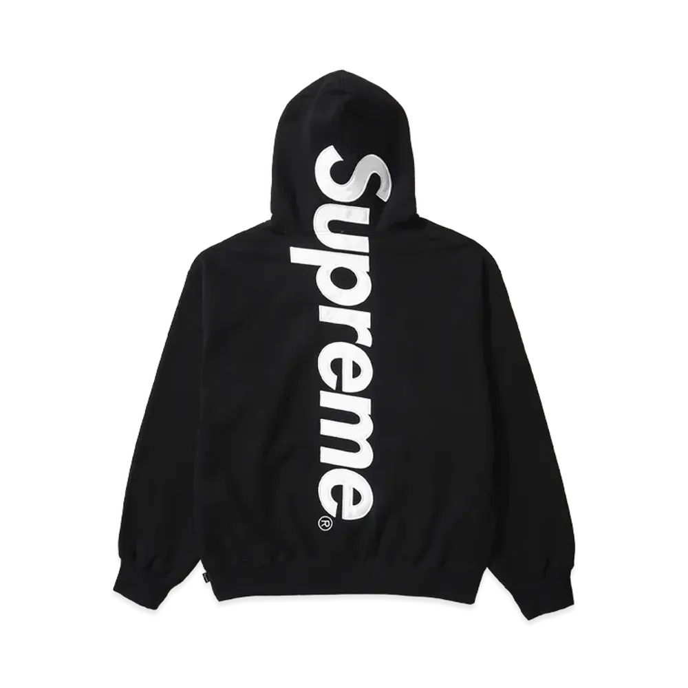 Supreme Satin Applique Hooded Sweatshirt (26SS) "Black"