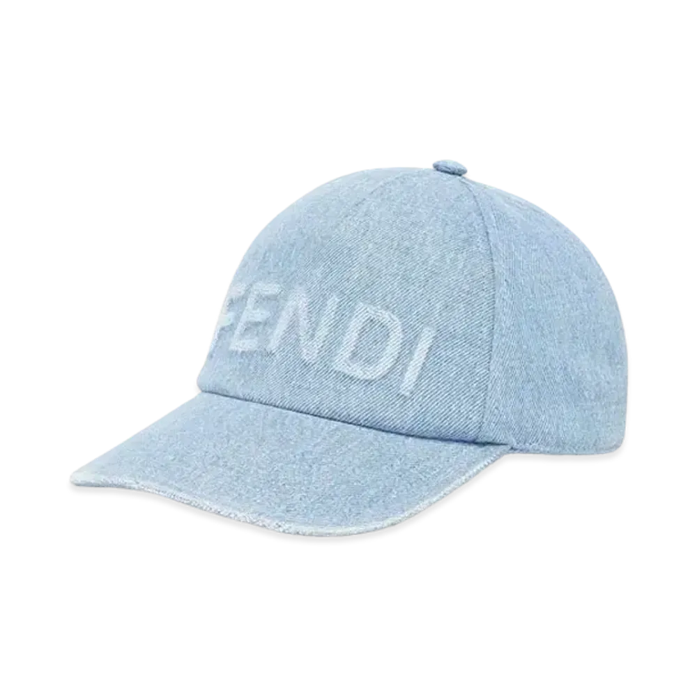 FENDI Hat Denim Baseball Cap "Light Blue"