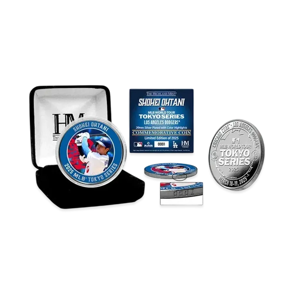 MLB The Highland Mint Tokyo Series Opening Game Dodgers Shohei Otani Silver Coin Memorabilia