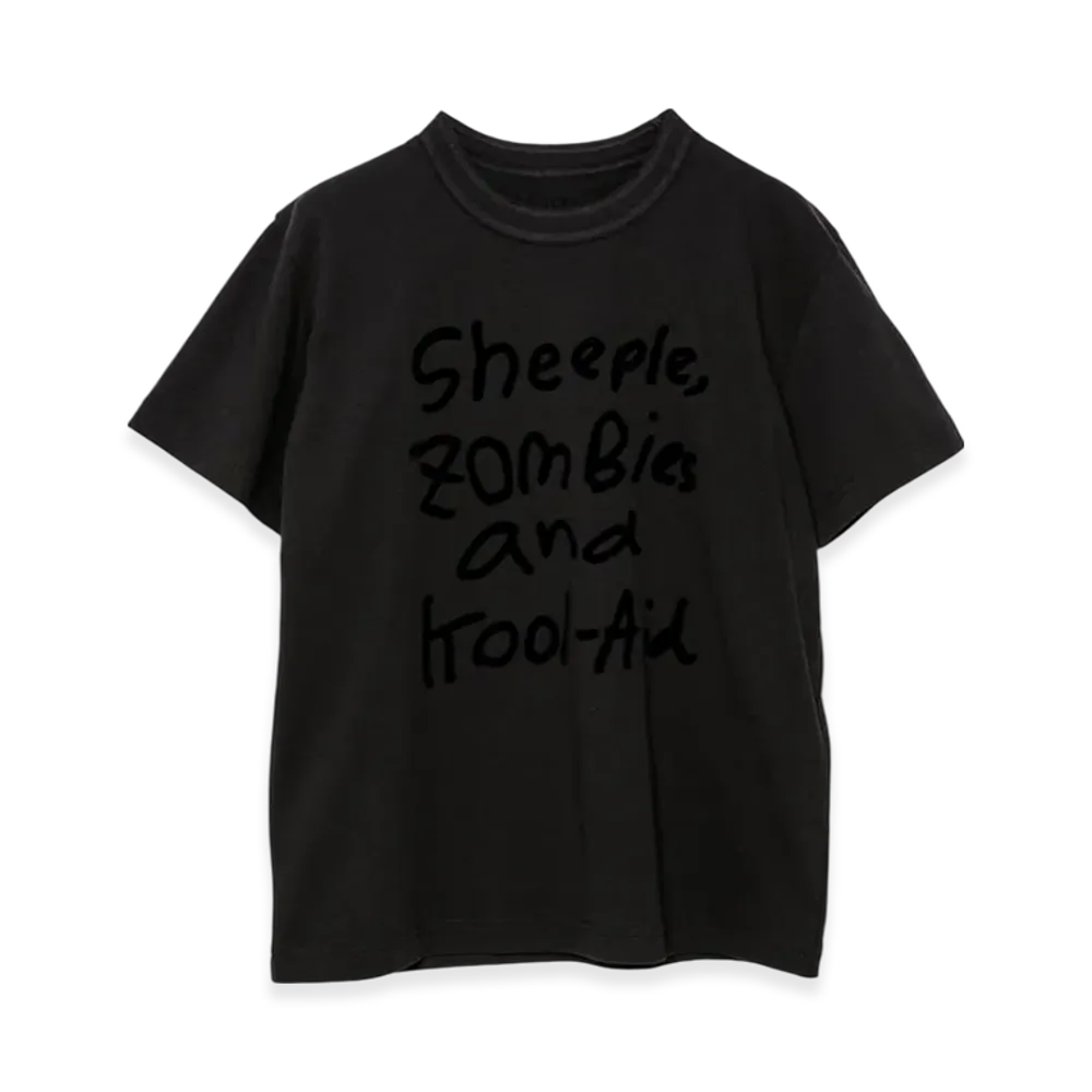 sacai x MADSAKI Flock Print T-Shirt "Black"