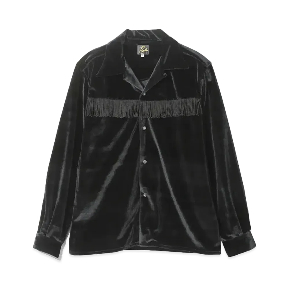 Needles Fringe OneUp Shirt TA/PE Velour "Black"