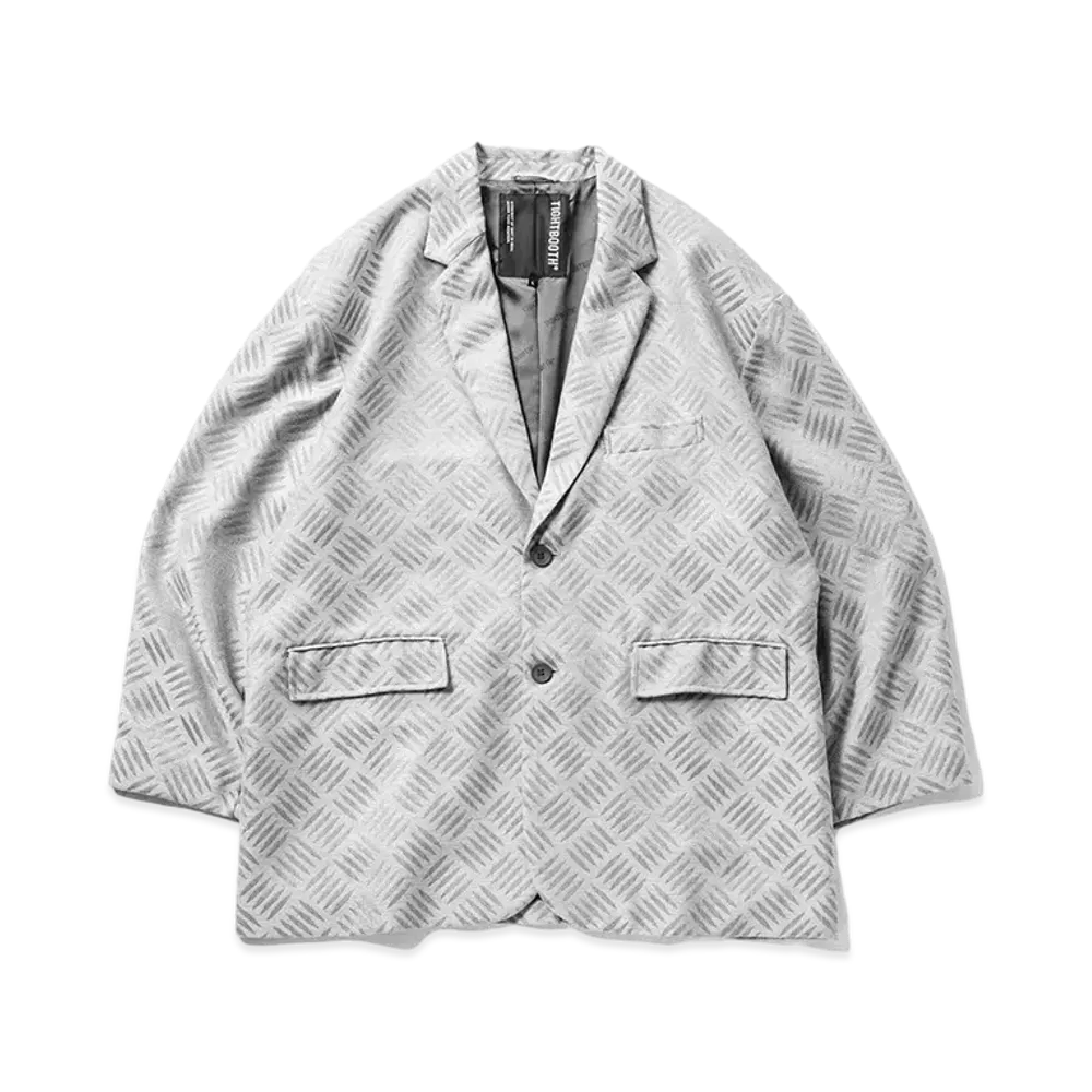 TIGHTBOOTH Checker Plate Single 2B Jacket "Silver"