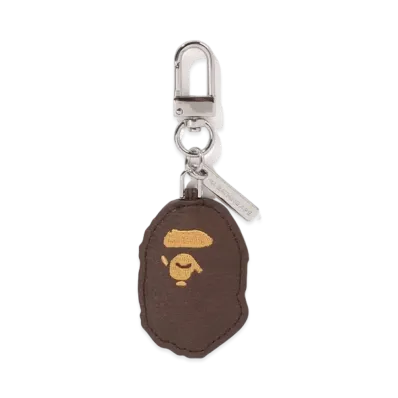 A BATHING APE Ape Head Keychain "Brown"