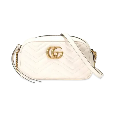 GUCCI GG Marmont Small Shoulder Bag "White"