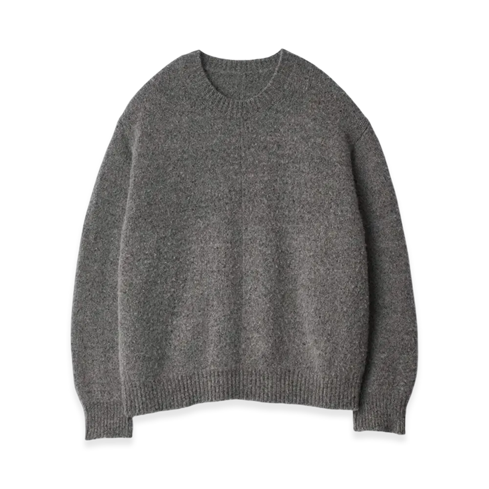 ssstein Cashmere/Sable Tweed Knit Crew Neck LS "Grey"