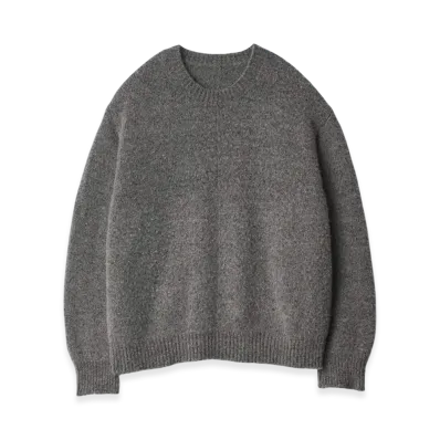 ssstein Cashmere/Sable Tweed Knit Crew Neck LS "Grey"