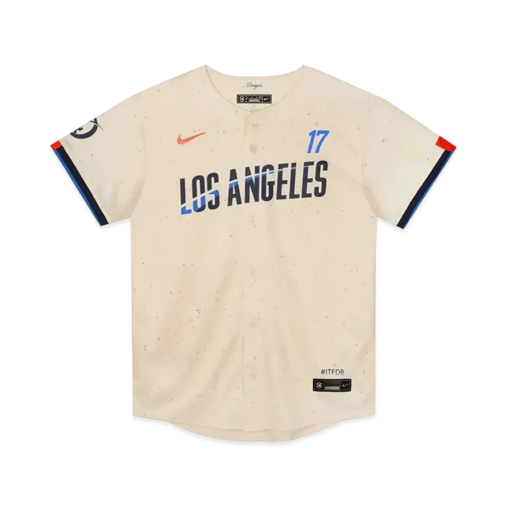 MLB x Nike Preschool Los Angeles Dodgers Shohei Ohtani 2024 City Connect Limited Player Jersey "Cream "