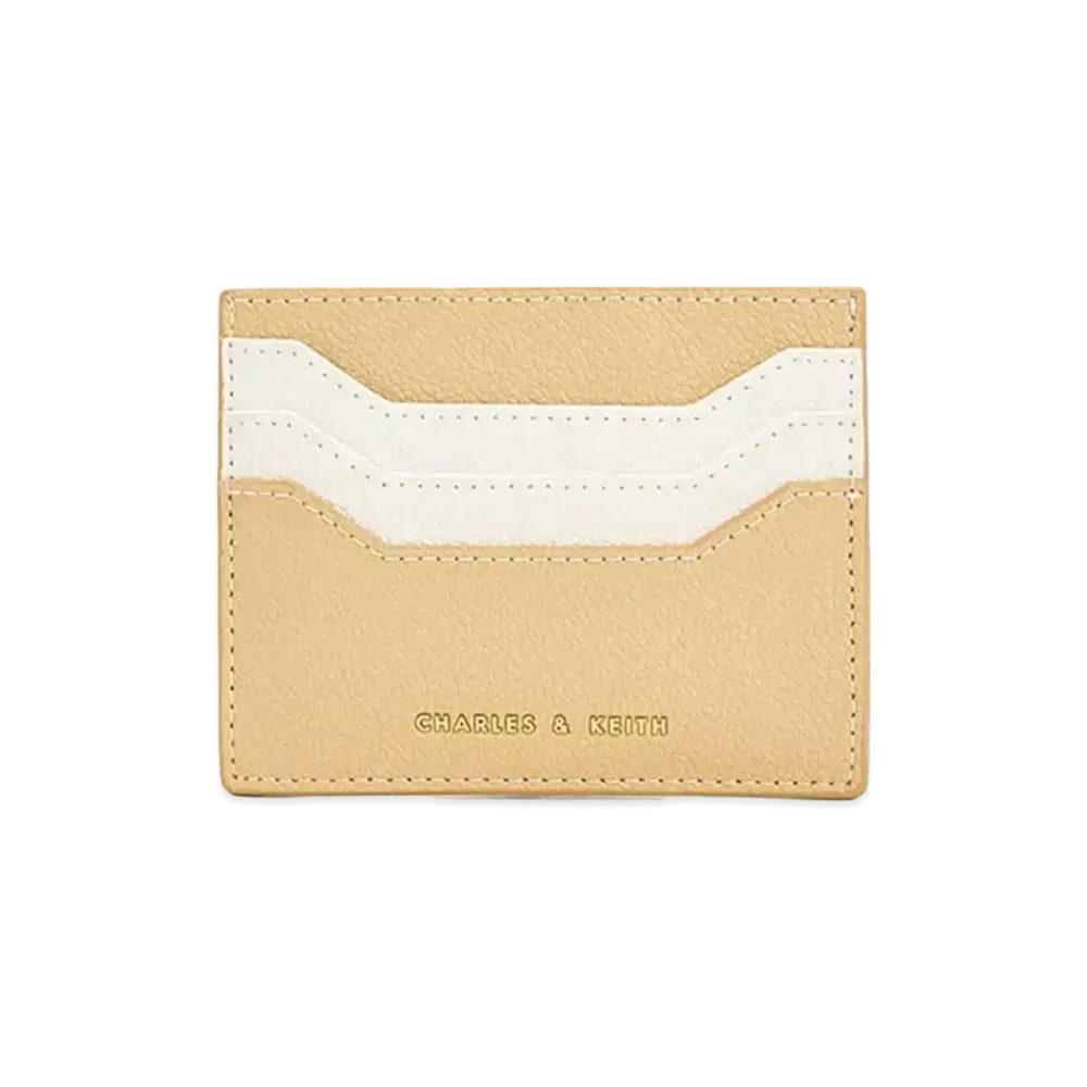 CHARLES & KEITH Multi Slot Card Holder "Beige"