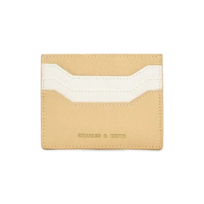 CHARLES & KEITH Multi Slot Card Holder "Beige"