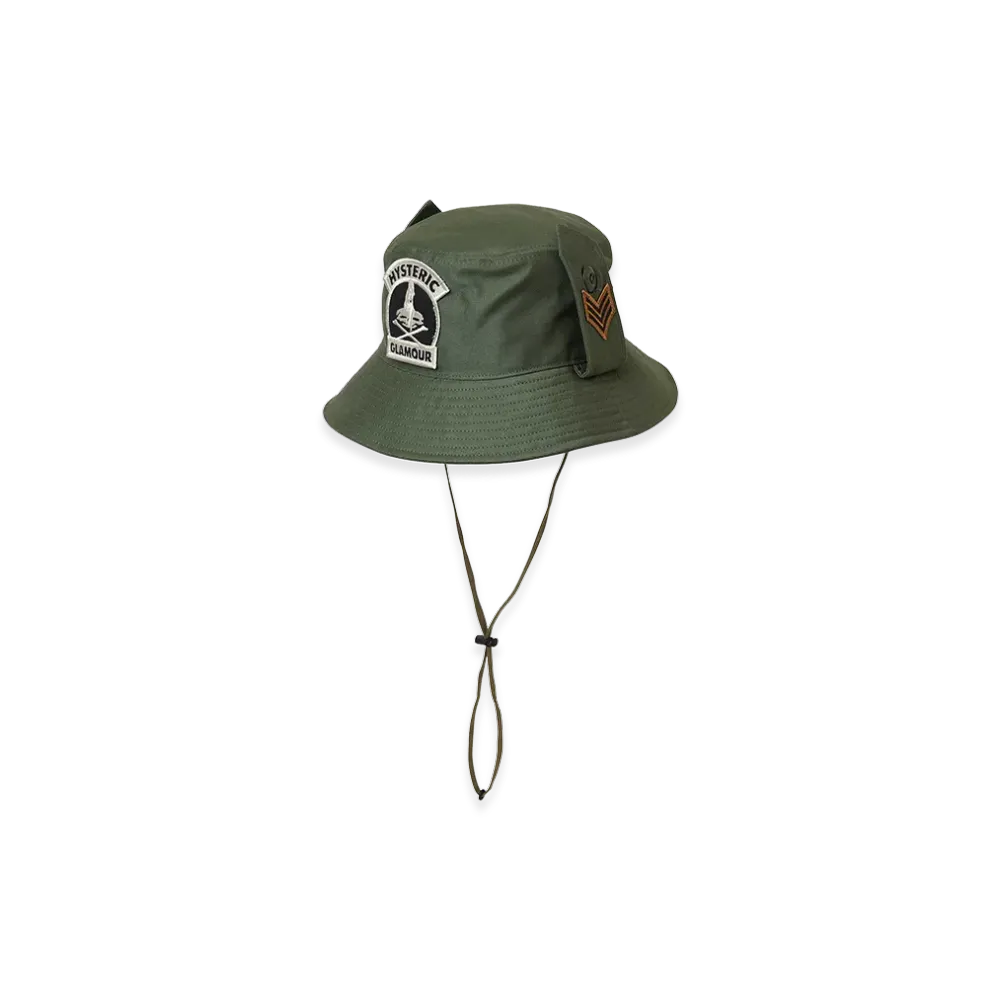 HYSTERIC GLAMOUR Woman On Skull Patch Bucket Hat "Khaki"