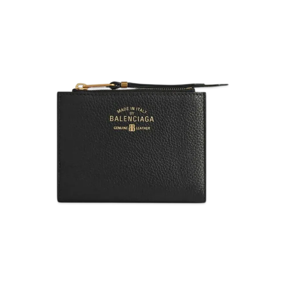 BALENCIAGA Carrie Bi-fold Coin & Card Holder "Black"