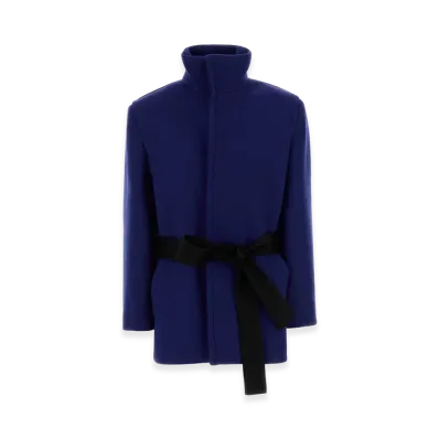 Saint Laurent Women's Wool Jacket "Blue"