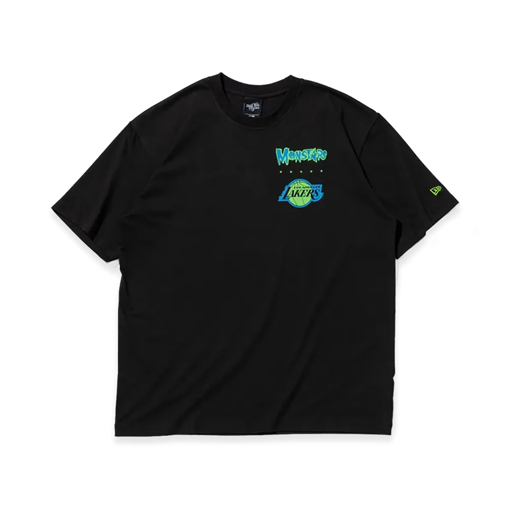 NEW ERA Short Sleeve Oversized Cotton T-Shirt Space Jam2 A New Legacy Los Angeles Lakers "Black"