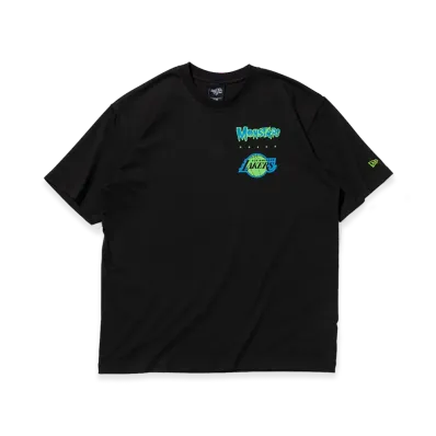 NEW ERA Short Sleeve Oversized Cotton T-Shirt Space Jam2 A New Legacy Los Angeles Lakers "Black"
