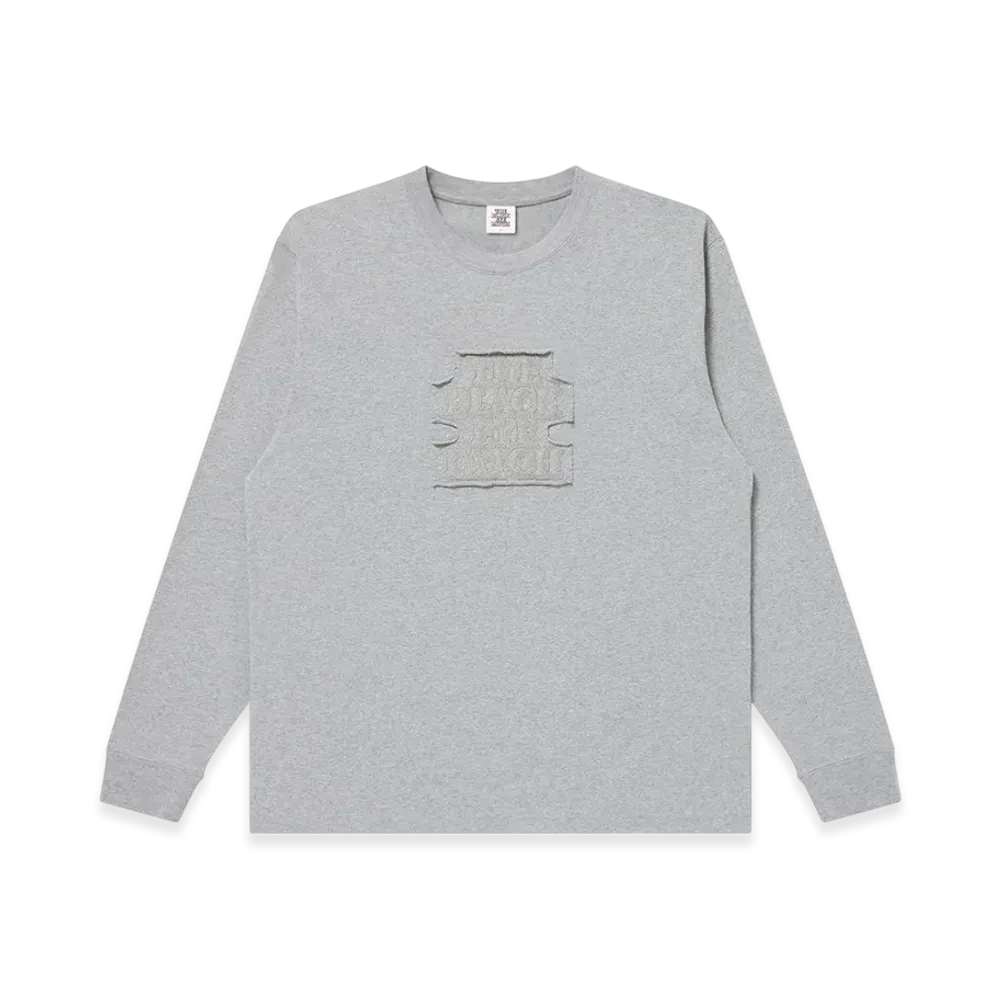 BlackEyePatch Washed OG Label Patched L/S Tee "Heather Gray"