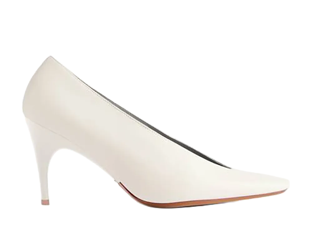 BALENCIAGA Women's Duchesse Pumps "White Snow"