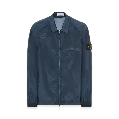 Stone Island 12321 Nylon Metal Garment Dyed Packable Overshirt - 22SS "Avio Blue"