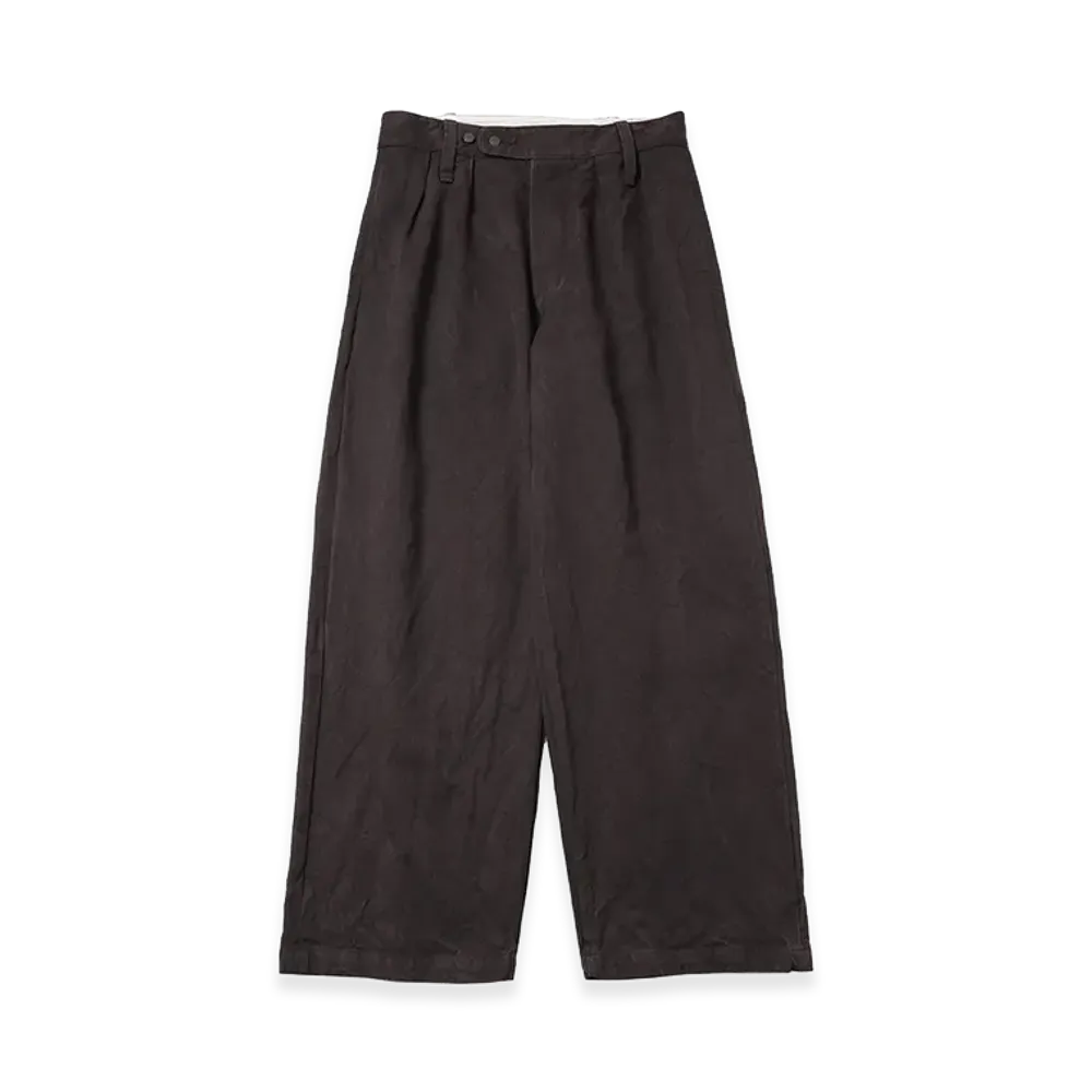 A.PRESSE Vintage Silk Hemp WW2 British Army Trousers "Brown"
