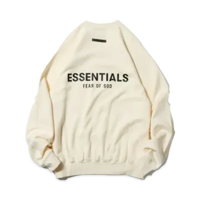 FEAR OF GOD Essentials Back Logo Crew Sweat Shirts "Cream"