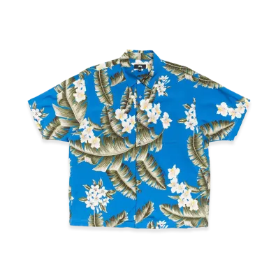 Stussy Hawaiian Floral SS Shirt "Blue"