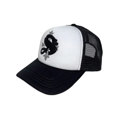 SUPPLIER x A'GEM/9 x .kom Women's Cross Cap "Black/White"