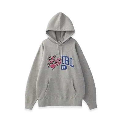 X-Girl Mix College Logo Sweat Hoodie "Ash"